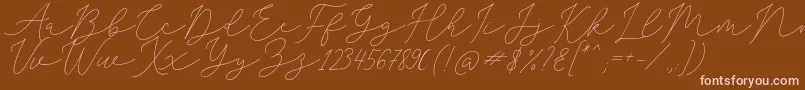 Шрифт SophiaChristie – розовые шрифты на коричневом фоне