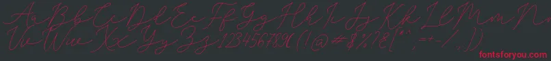 SophiaChristie Font – Red Fonts on Black Background