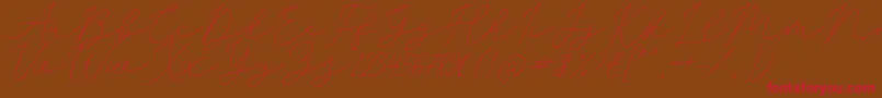 SophiaChristie Font – Red Fonts on Brown Background