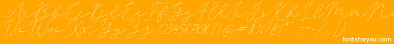 SophiaChristie Font – White Fonts on Orange Background