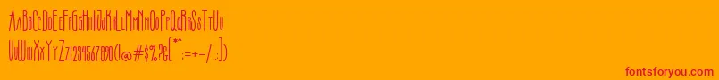 Sophier Letties CAPITALE Font – Red Fonts on Orange Background