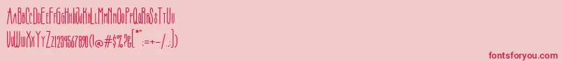 Sophier Letties CAPITALE Font – Red Fonts on Pink Background