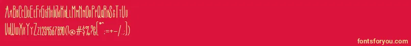 Sophier Letties CAPITALE Font – Yellow Fonts on Red Background
