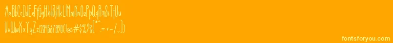 Sophier Letties Font – Yellow Fonts on Orange Background