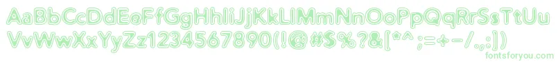 DistroVinyl Font – Green Fonts on White Background