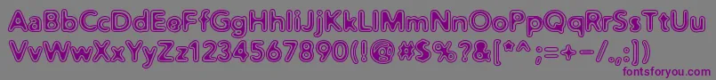Шрифт DistroVinyl – фиолетовые шрифты на сером фоне