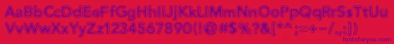 DistroVinyl Font – Purple Fonts on Red Background