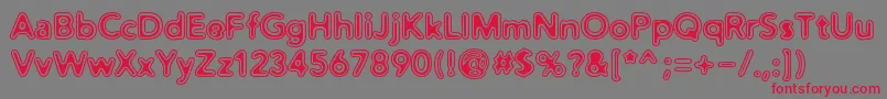 DistroVinyl Font – Red Fonts on Gray Background