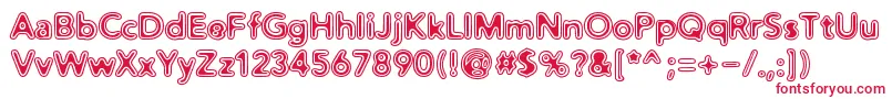 DistroVinyl Font – Red Fonts on White Background