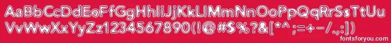 DistroVinyl Font – White Fonts on Red Background