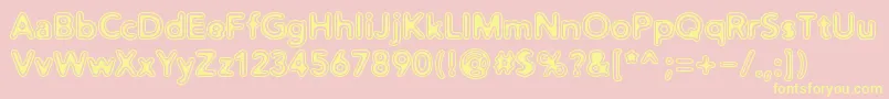 Шрифт DistroVinyl – жёлтые шрифты на розовом фоне