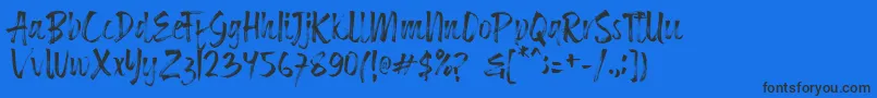 Sophiet Font – Black Fonts on Blue Background