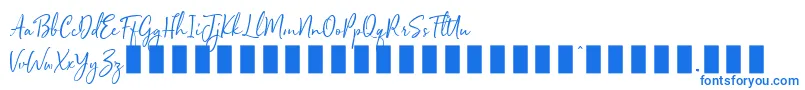 Sophistica 1-Schriftart – Blaue Schriften auf weißem Hintergrund