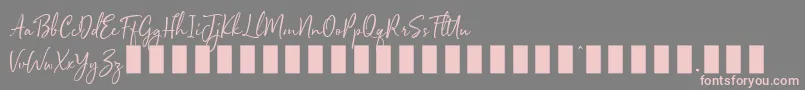 Sophistica 1 Font – Pink Fonts on Gray Background