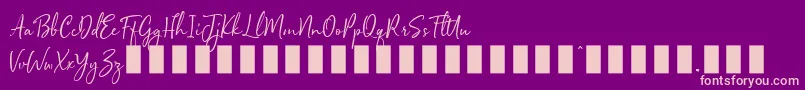 Sophistica 1 Font – Pink Fonts on Purple Background