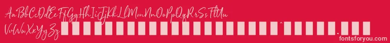 Sophistica 1 Font – Pink Fonts on Red Background