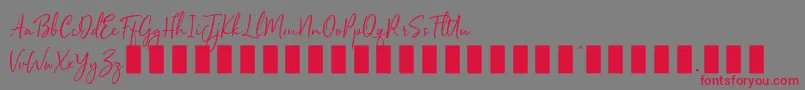 Sophistica 1 Font – Red Fonts on Gray Background