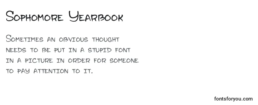 Sophomore Yearbook Font