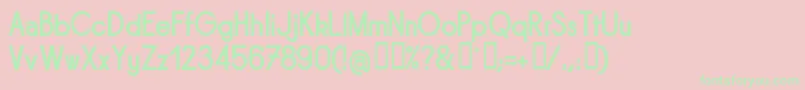 SORNB    Font – Green Fonts on Pink Background