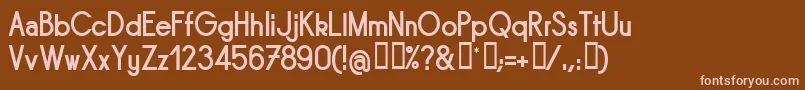 Шрифт SORNB    – розовые шрифты на коричневом фоне