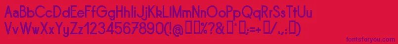 SORNB    Font – Purple Fonts on Red Background