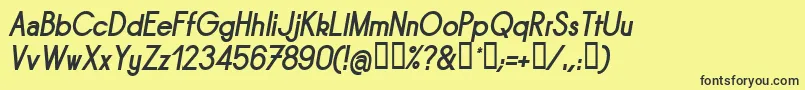 SORNBI   Font – Black Fonts on Yellow Background