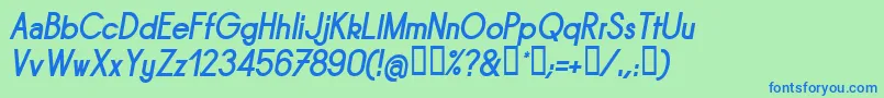 SORNBI   Font – Blue Fonts on Green Background