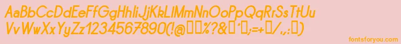 SORNBI   Font – Orange Fonts on Pink Background