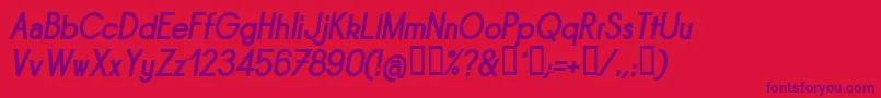 SORNBI   Font – Purple Fonts on Red Background