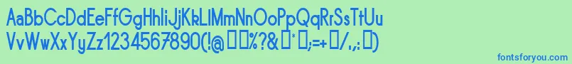 SORNBN   Font – Blue Fonts on Green Background