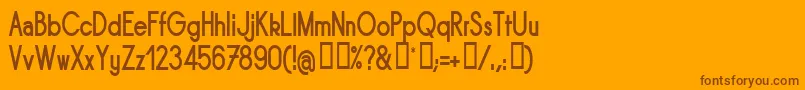 SORNBN   Font – Brown Fonts on Orange Background