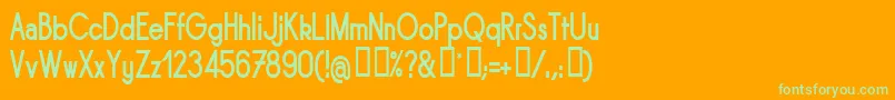 SORNBN   Font – Green Fonts on Orange Background