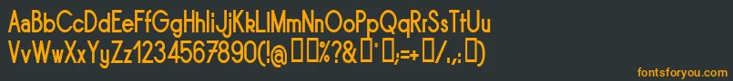 SORNBN  -Schriftart – Orangefarbene Schriften auf schwarzem Hintergrund
