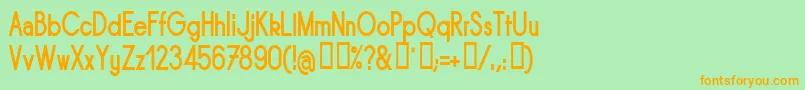 SORNBN  -Schriftart – Orangefarbene Schriften auf grünem Hintergrund