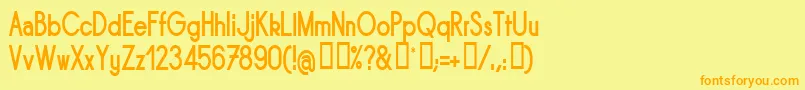 SORNBN   Font – Orange Fonts on Yellow Background