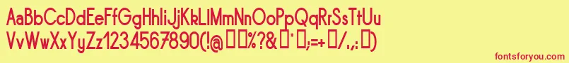 SORNBN   Font – Red Fonts on Yellow Background