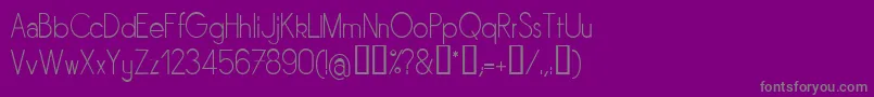 SORNL   フォントについての詳細 フォントSORNL    – 紫の背景に灰色の文字
