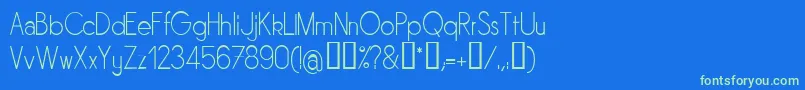 SORNL    Font – Green Fonts on Blue Background