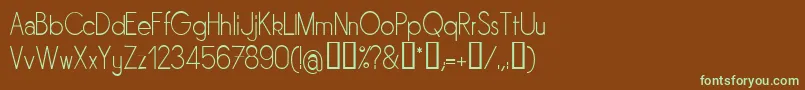 SORNL    Font – Green Fonts on Brown Background