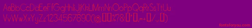 SORNL   フォントについての詳細 フォントSORNL    – 紫の背景に赤い文字