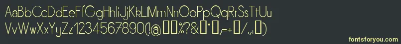 SORNL   フォントについての詳細 フォントSORNL    – 黒い背景に黄色の文字