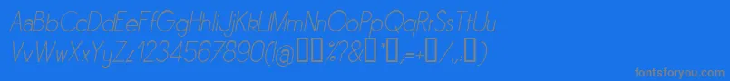 SORNLI  -Schriftart – Graue Schriften auf blauem Hintergrund