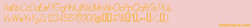 SORNLI  -Schriftart – Orangefarbene Schriften auf rosa Hintergrund