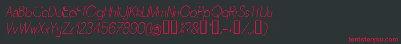 SORNLI  -Schriftart – Rote Schriften auf schwarzem Hintergrund