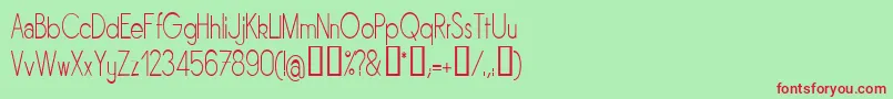SORNLN   Font – Red Fonts on Green Background