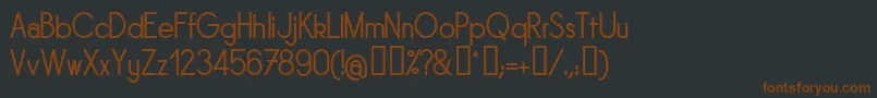 Шрифт SORNRG   – коричневые шрифты на чёрном фоне