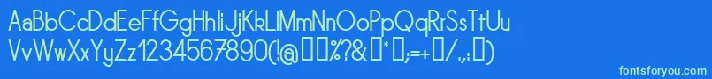 SORNRG   Font – Green Fonts on Blue Background