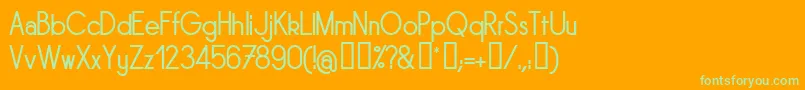 SORNRG   Font – Green Fonts on Orange Background