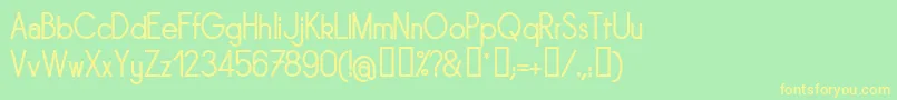 SORNRG   Font – Yellow Fonts on Green Background