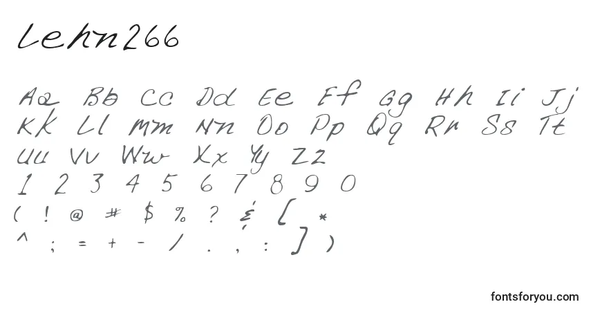 A fonte Lehn266 – alfabeto, números, caracteres especiais